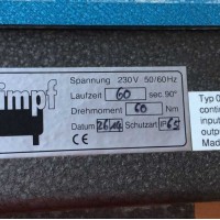 Schimpf電動執行器00-15/25 N 6參數和應用