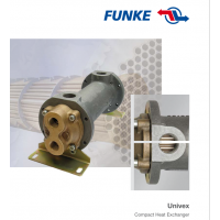 FUNKE 管殼式換熱器，主要用于冷卻液體，如潤滑油、以及通過飽和蒸汽加熱